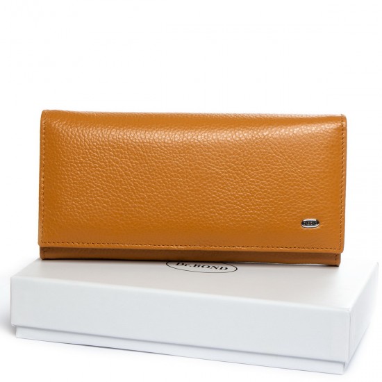 Жіночий шкіряний гаманець dr.Bond Classic W501-2 жовтий