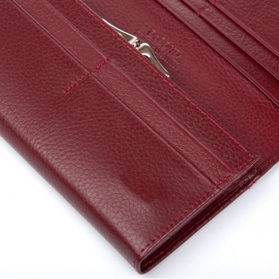 Женский кожаный кошелек dr.Bond Classic W1-V-2 бордовый