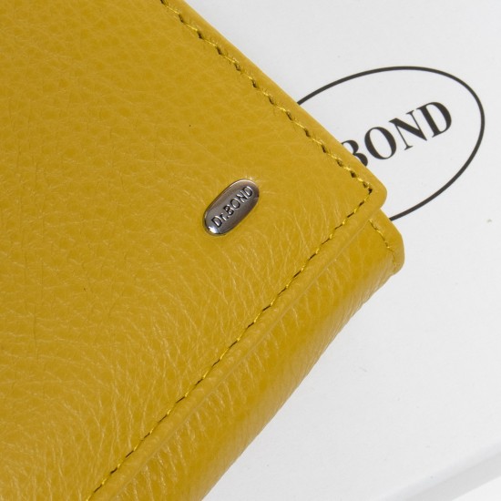 Женский кожаный кошелек dr.Bond Classic W1-V-2 желтый