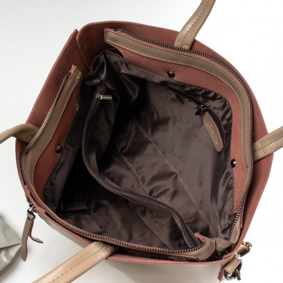 Жіноча сумка з натуральної шкіри ALEX RAI 8704 темно-бежевий