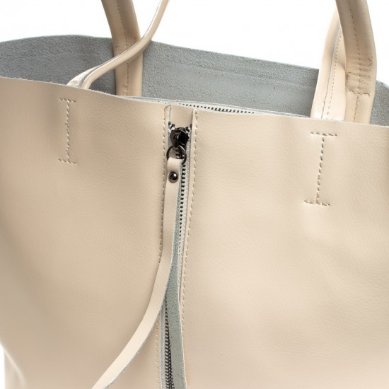 Женская сумка из натуральной кожи ALEX RAI 8704 бежевый