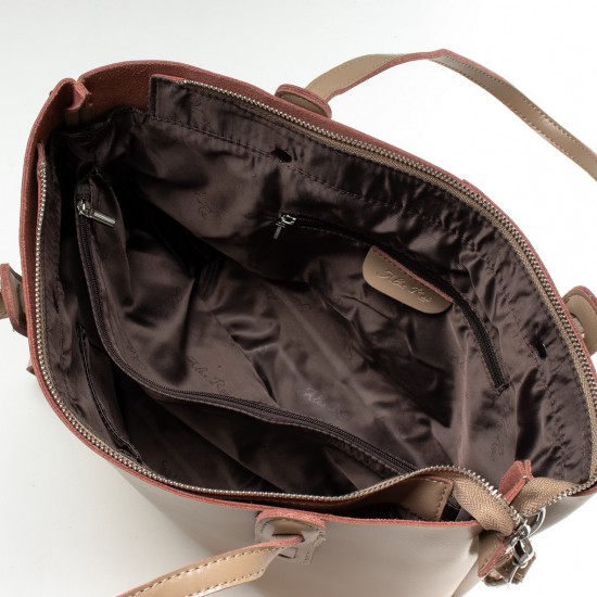 Женская сумка из натуральной кожи ALEX RAI 1991 темно-бежевый