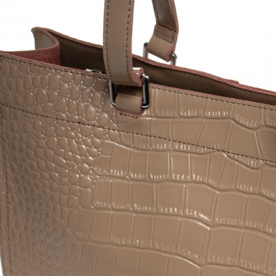 Женская сумка из натуральной кожи ALEX RAI 1547 темно-бежевый