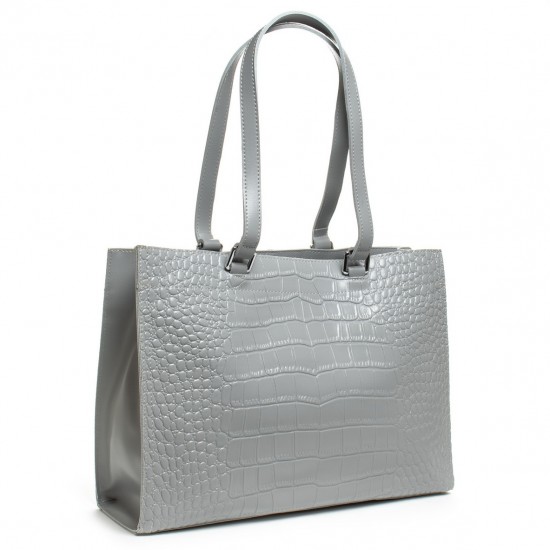 Женская сумка из натуральной кожи ALEX RAI 1547 серый