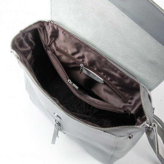 Жіночий рюкзак з натуральної шкіри ALEX RAI 373 сірий