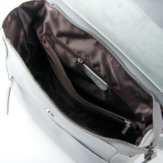 Жіночий рюкзак з натуральної шкіри ALEX RAI 1005 1 сірий