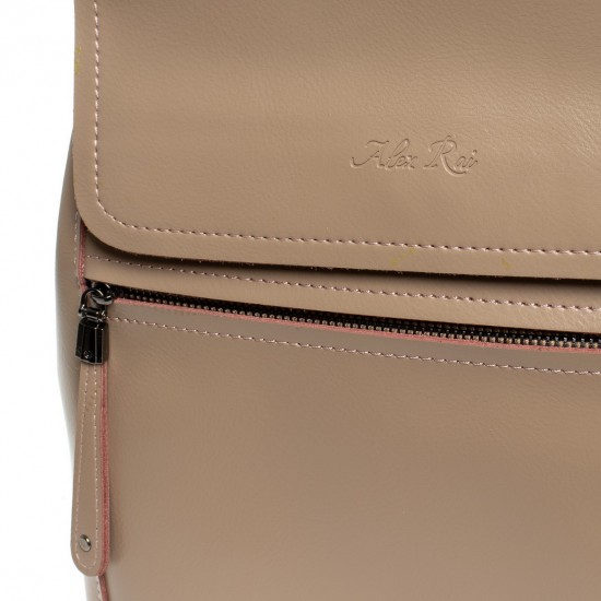 Жіночий рюкзак з натуральної шкіри ALEX RAI 1005 темно-бежевий