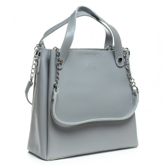 Женская сумка из натуральной кожи ALEX RAI 8784-220 серый