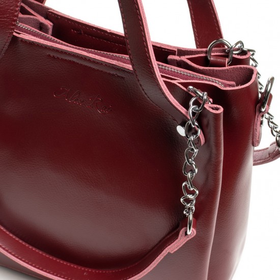 Женская сумка из натуральной кожи ALEX RAI 8784-220 бордовый