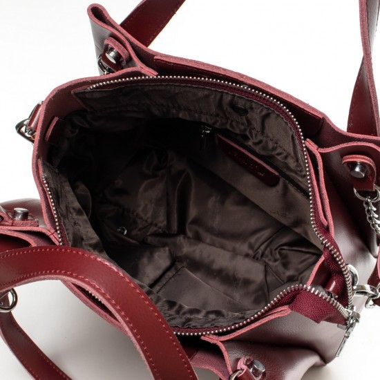 Женская сумка из натуральной кожи ALEX RAI 8784-220 бордовый