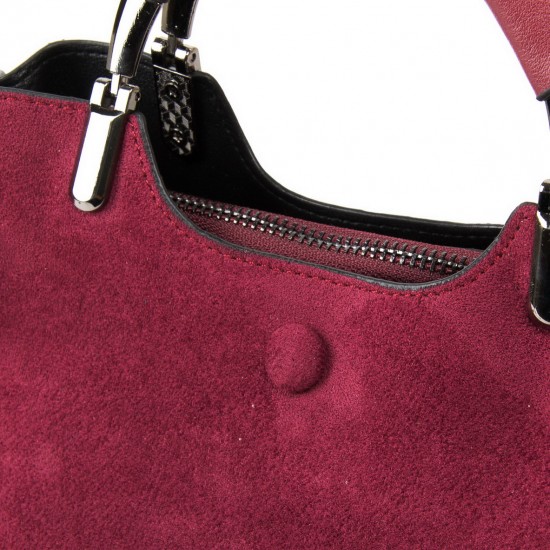 Женская модельная сумка из замша FASHION 3807 бордовый