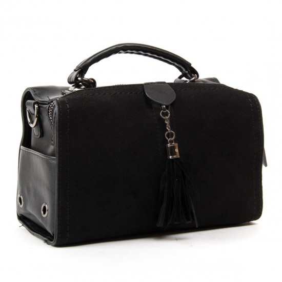 Женская модельная сумка из замша FASHION 53377 черный