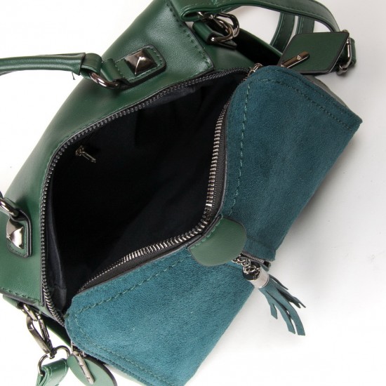 Женская модельная сумка из замша FASHION 53377 зеленый