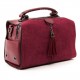 Женская модельная сумка из замша FASHION 53377 бордовый