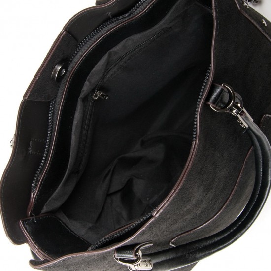 Жіноча модельна сумка з замша FASHION 5124 чорний