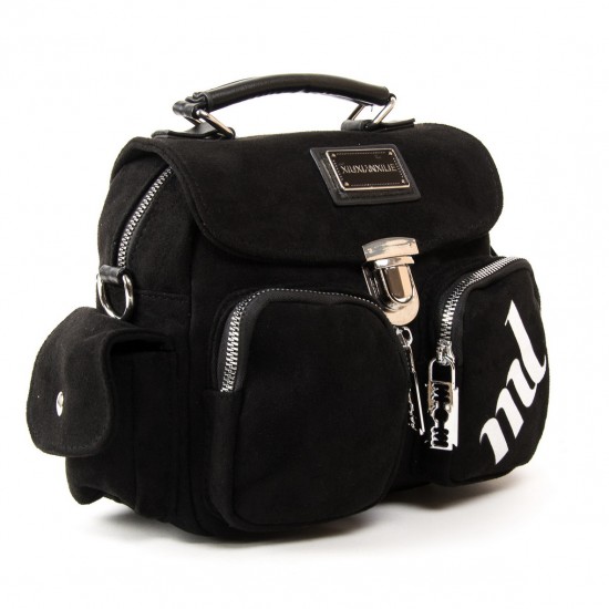 Женская модельная сумка-рюкзак из замша FASHION 2105 черный
