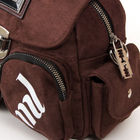 Жіноча модельна сумка-рюкзак з замша FASHION 2105 кавовий