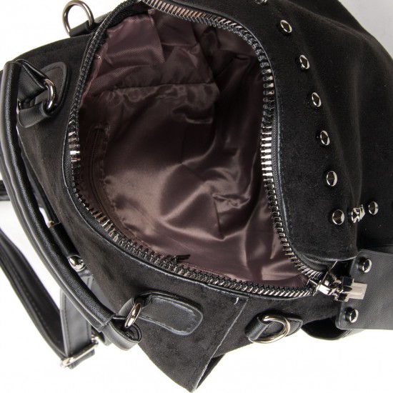 Женская модельная сумка-рюкзак из замша FASHION 11045 черный