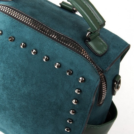 Женская модельная сумка-рюкзак из замша FASHION 11045 зеленый