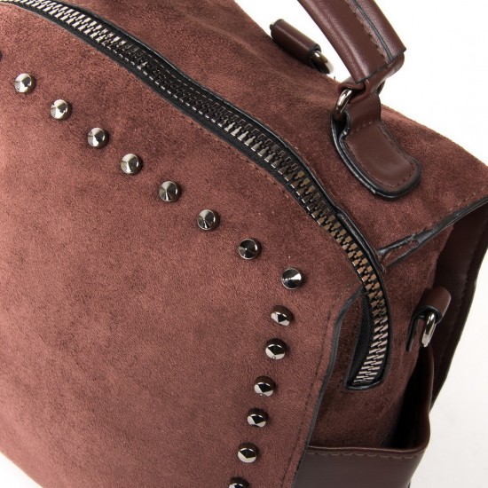 Женская модельная сумка-рюкзак из замша FASHION 11045 кофейный