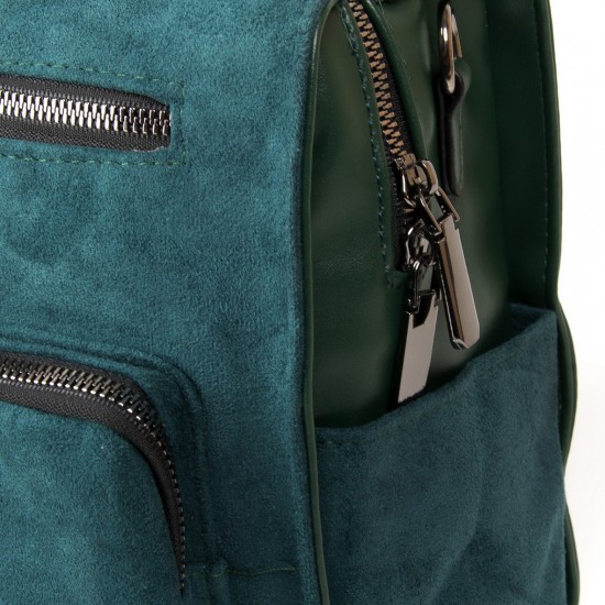 Жіноча модельна сумка-рюкзак з замша FASHION 0463 зелений