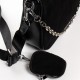 Жіноча сумка з натуральної шкіри + замш ALEX RAI 375 чорний