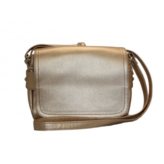 Женская сумочка-клатч LARGONI 449 пудра перламутр (золотистый)