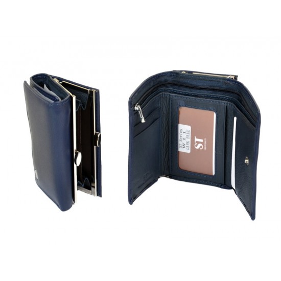Жіночий шкіряний гаманець SERGIO TORRETTI W11 темно-синій