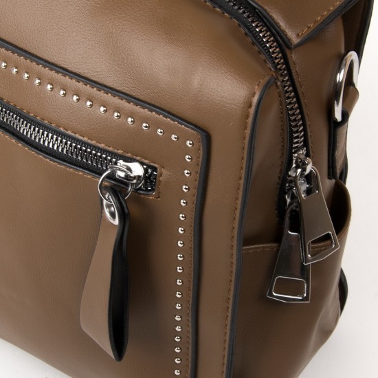Женская сумка-рюкзак FASHION 53380 коричневый