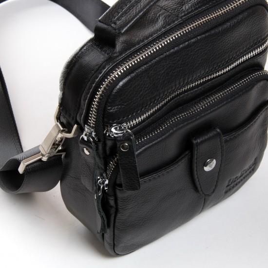 Чоловіча сумка-планшет з натуральної шкіри dr.Bond 8147 чорний