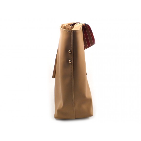 Жіноча модельна сумка + косметичка LARGONI T1711 бежевий