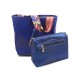 Жіноча модельна сумка + косметичка LARGONI T1711 синій