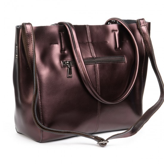 Женская сумка из натуральной кожи ALEX RAI 8630 бронзовый