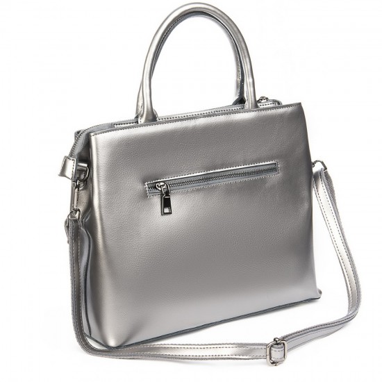 Женская сумка из натуральной кожи ALEX RAI 9921 серебро