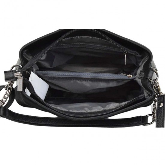 Жіноча сумочка з натурального замша LUCHERINO 628 чорний