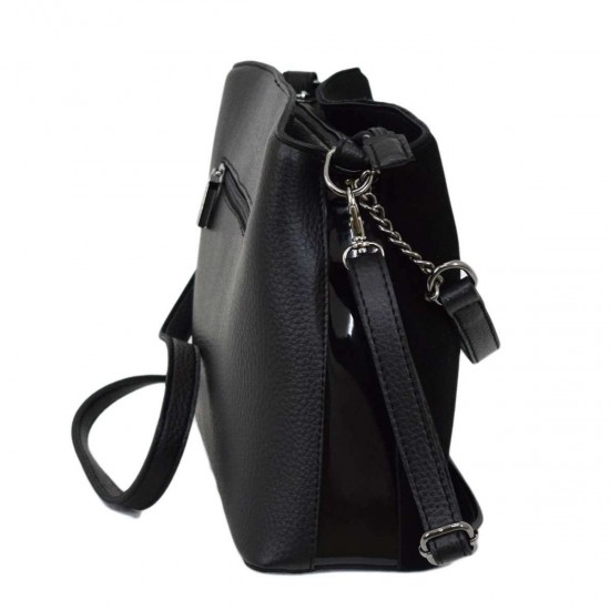 Женская сумочка из натурального замша LUCHERINO 628 черный