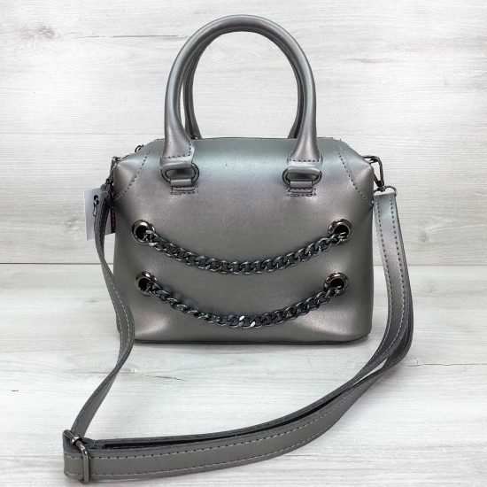Женская модельная сумочка WELASSIE Jean серебро