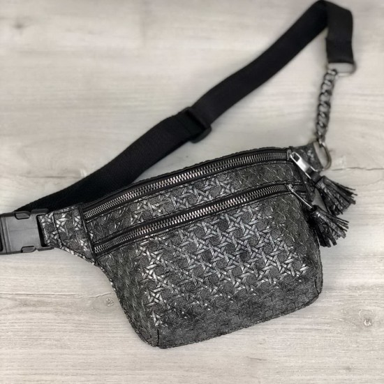 Женская сумочка на пояс WELASSIE Элен серебро