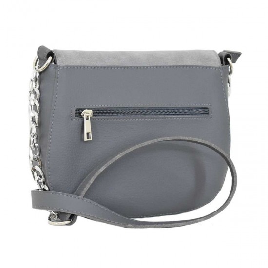 Женская сумочка из натурального замша LUCHERINO 626 серый