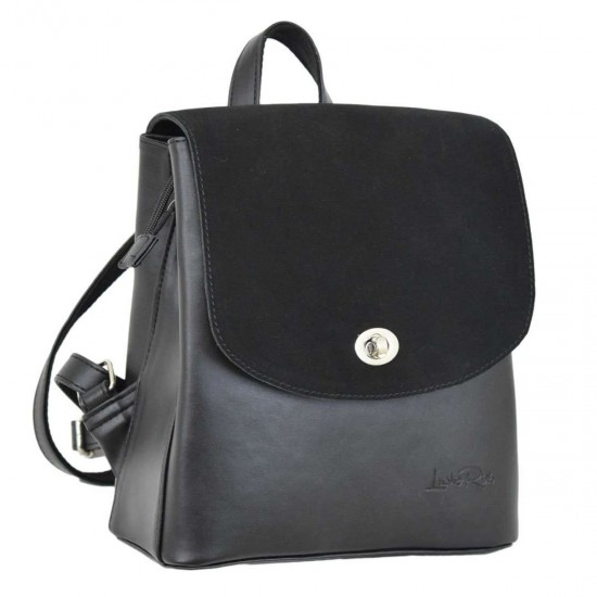 Жіноча рюкзак з натуральної замші LUCHERINO 646 чорний