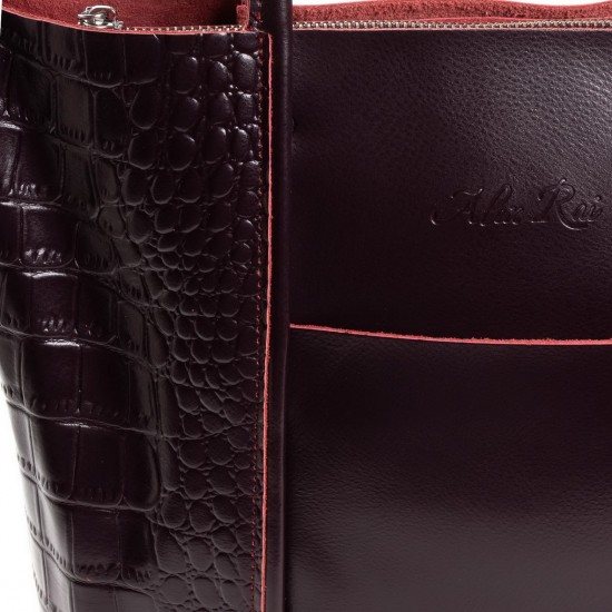 Жіноча сумка з натуральної шкіри ALEX RAI 13-9710 бордовий