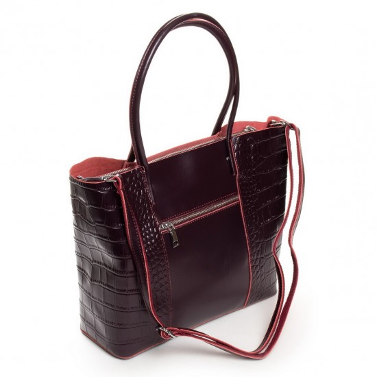 Женская сумка из натуральной кожи ALEX RAI 13-9710 бордовый