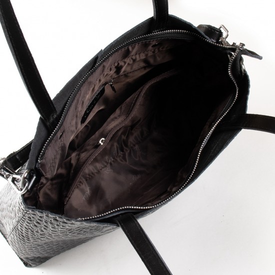 Жіноча сумка з натуральної шкіри ALEX RAI 13-9506 чорний