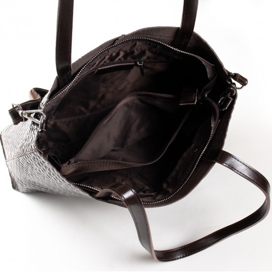 Жіноча сумка з натуральної шкіри ALEX RAI 13-9506 коричневий