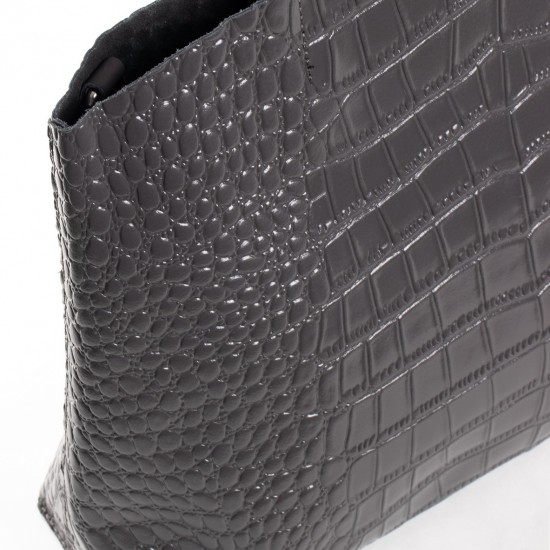 Женская сумка из натуральной кожи ALEX RAI 13-9506 серый