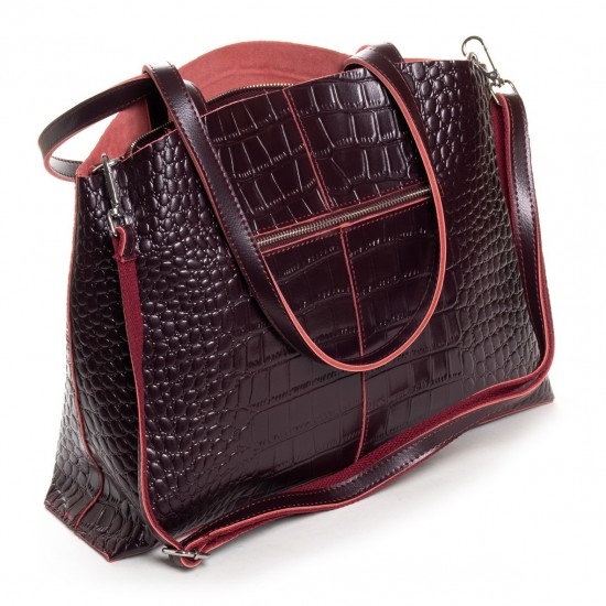 Женская сумка из натуральной кожи ALEX RAI 13-9506 бордовый
