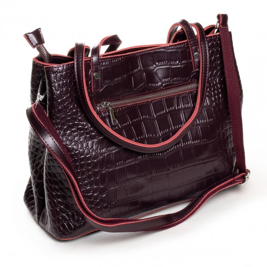 Женская сумка из натуральной кожи ALEX RAI 16-3204 бордовый
