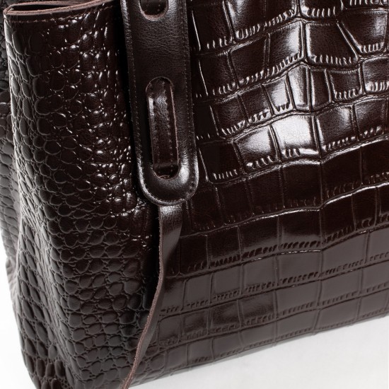 Жіноча сумка з натуральної шкіри ALEX RAI 16-3204 коричневий