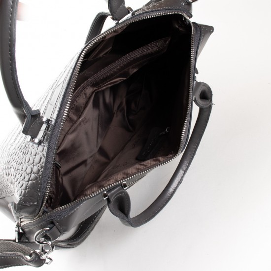 Женская сумка из натуральной кожи ALEX RAI 20-8542 серый