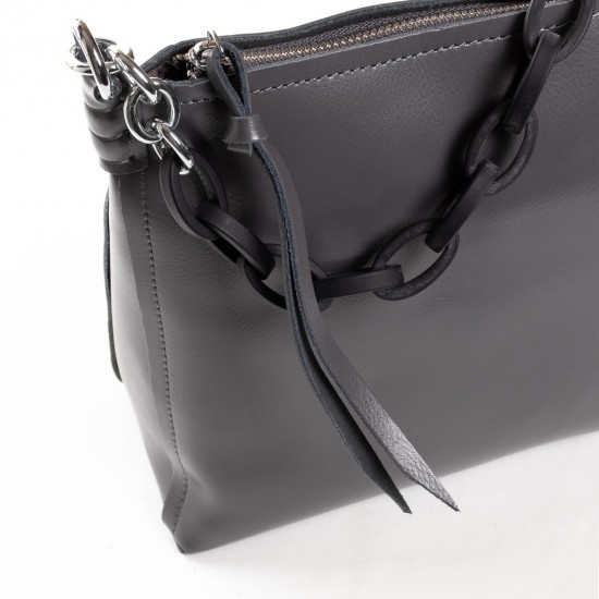Женская сумка из натуральной кожи ALEX RAI 17-8900 серый